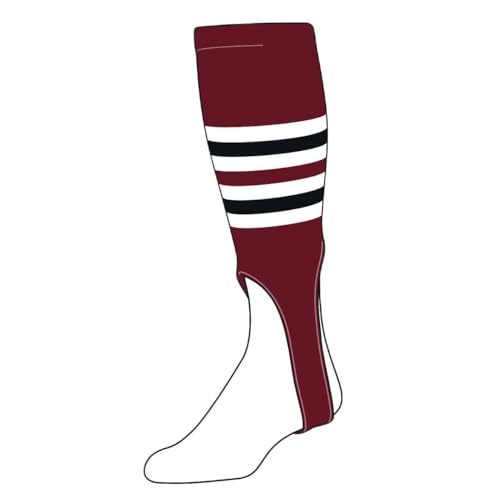 TCK Baseball Stirrups Large (300I, 7in) Cardinal, White, Black