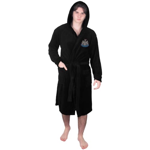 Newcastle United FC Dressing Gown Robe Mens Fleece - OFFICIAL Soccer Gift