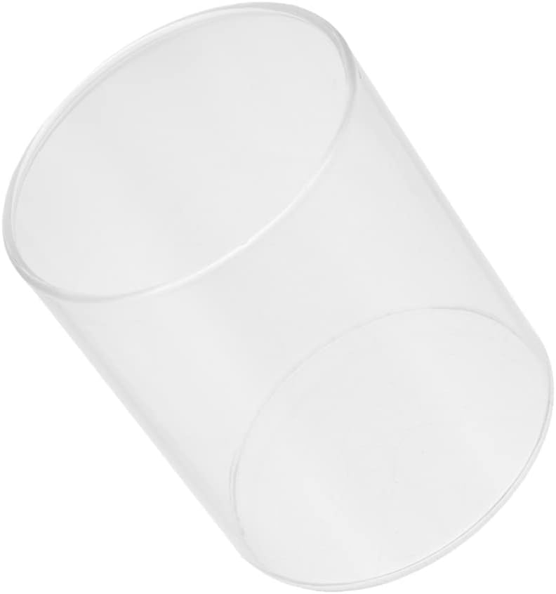 LIFKOME Cylinder Candle Holders Large Size Candle Holder Glass Glass Cylinder Open Both Ends