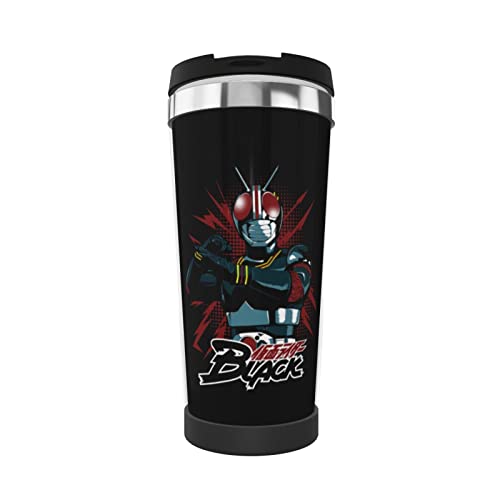 コーヒーカップ 仮面ライダー 水筒 タンブラー 二重構造 魔法瓶 蓋つき マグカップ 真空断熱 ステンレス 保温保冷 直飲み 大容量 アウトドア プレゼント 持ち運び おしゃれ 男女兼用 プレゼント用 漏れ防止 400ML