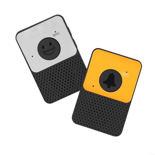 1 juego de timbre inalámbrico, 1000 pies de intercomunicador inalámbrico de voz dispositivo de llamada bidireccional con luz indicadora LED, utilizado para restaurantes, cafeterías, villas, patios