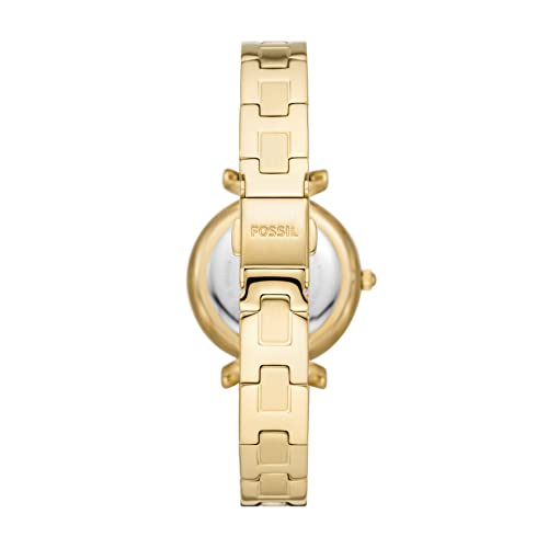 Fossil Women's Carlie Mini Quartz Stainless Steel Three-Hand Watch And Wallet Gift Set, Color: Gold, Balsam (Model: Es5183Set) #TOP3