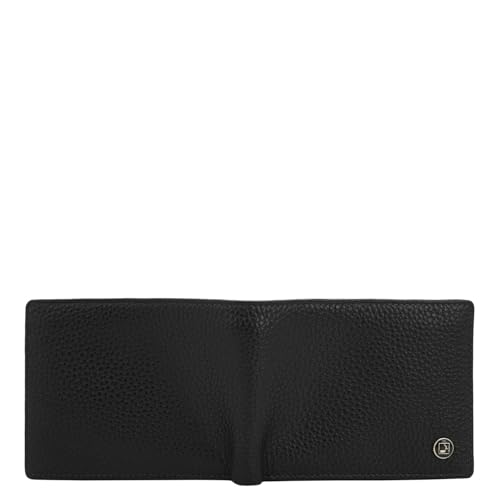 Image of Da Milano RFID Protected Leather Wallet for Men with Card Slot - Black