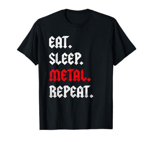 Eat Sleep Metal Repeat Maglietta