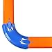 Racetrack Connectors Compatible with Hot Wheels,90 Degree Banked Turn,4 Packs(Blue)