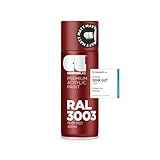 COSMOS LAC Acryllack rubin rot, matt Sprühdose in vielen RAL Farbtönen - 400ml Spraydose perfekt für DIY, Upcycling und andere Lackierarbeiten geeignet (RAL 3003 - Rubinrot Matt)