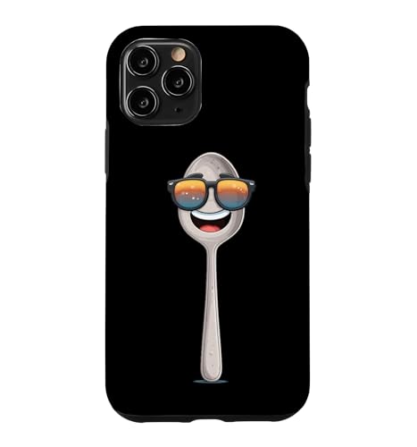 Cool Spoon with Colorful Sunglasses Costume Case for iPhone 11 Pro
