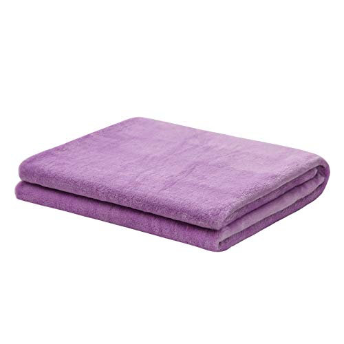 Avafort Velvet Plush Home Fleece Throw Blanket For Couch Sofa Bed, Warm Elegant Fuzzy Flannel Blanket For Kid Baby Adults Or Pet, All Season (Purple, 50" X 60") #TOP2