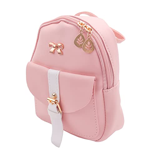 Pasuihcay Mini mochila pequena bolsa diagonal mochila de couro mochila de laço carteira feminina