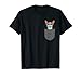 Chihuahua mit Maske in der Brusttasche Hunde Gesichtsmaske T-Shirt