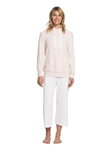 Barefoot Dreams CozyChic Lite Womens Pullover Hoodie, Travel Sweater, Pink-XL