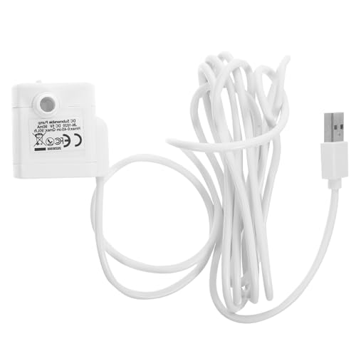 Bomba de agua sumergible pequeña PRETYZOOM regulable con conexión USB para fuentes de mascotas 2