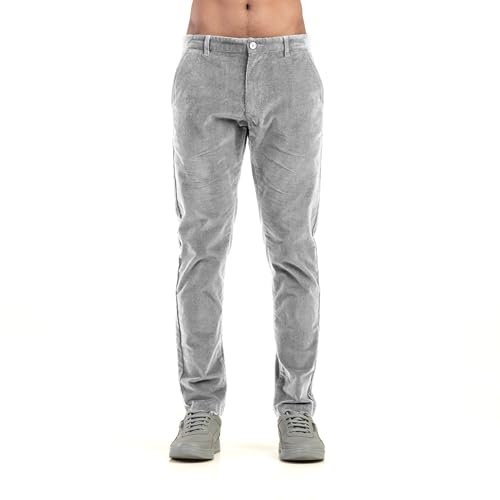 Image of BELANO Men Slim Fit Corduroy Cotton Stretch Chinos