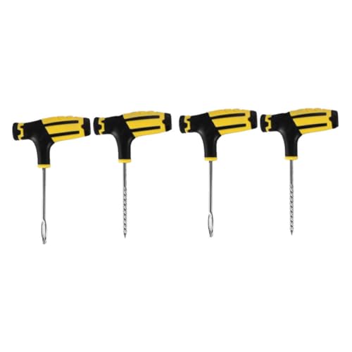Ciieeo 4 Pcs Set Plastic Yellow Tire Puncture Plug Tire Repair Kit Tire Puncture Repair Device