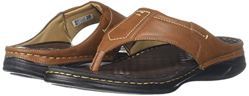 BATA Men BRYAN THONG Tan Sandals, (8713097)