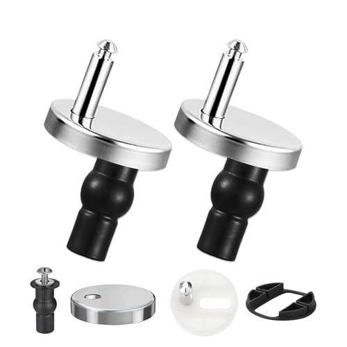 2 Stück WC Sitz Befestigung, WC Sitz Befestigung Von Oben, Toilettensitz Befestigung, WC Scharniere Absenkautomatik,Universal Schrauben für Toilettensitz, Toilettendeckel Halterung