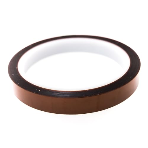 Bertech High-Temperature Polyimide Masking Tape, 1 Mil Thick, 1/2 Inch x 36 Yards - UL Recognized