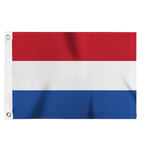 Flagolden Bandiera dei Paesi Bassi 30,5 x 45,7 cm, barca, colori vivaci, piccole bandiere dei Paesi Bassi con 2 occhielli in ottone nautico all'aperto