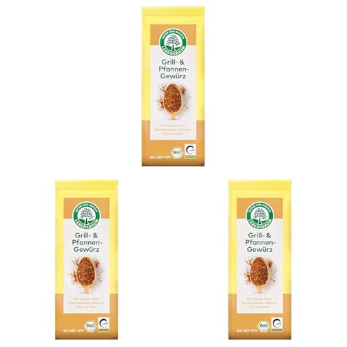 Lebensbaum Grill- Und Pfannengewürz, Bio-Gewürz für Fleisch, Fisch, Gemüsespiesse, Halloumi &...