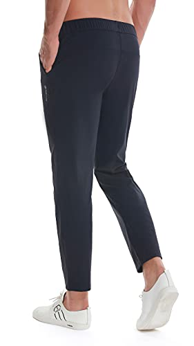 Mens Stretch Travel Pants 27" Inseam Quick Dry Light Weight Sweatpants Workout Casual Joggers with Pockets2