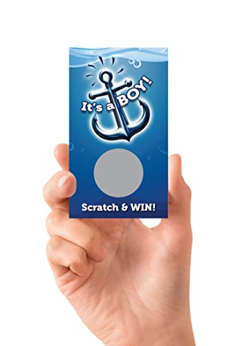 Image of Anchor Boys Baby Shower Scratch Off Cards - (30 Cards) - Scratch & Win for Boys - Party Raffle - Door Prizes - Scratch Off Tickets