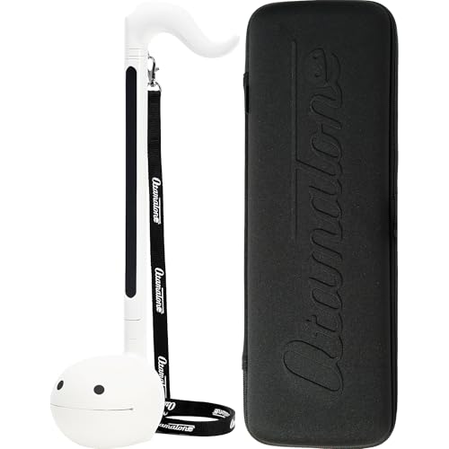 Image of Otamatone Deluxe White Musical Instrument Toy and Black Portable Case Bundle Set