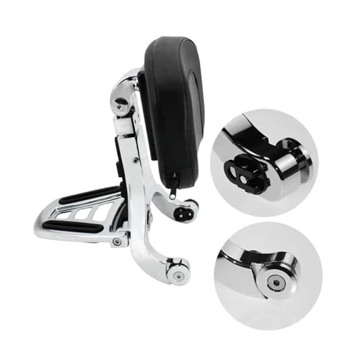 Dossier passager R18 porte-bagages réglable chrome noir pour Roctane et Bagger - 4