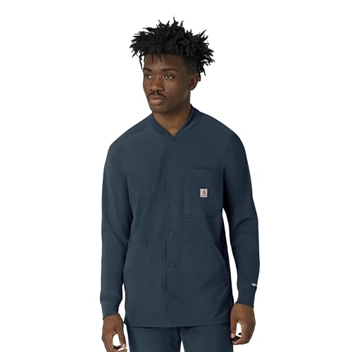 Carhartt Scrubs C86210 Cross-Flex Modern Fit Shirt Jacket - 3X-Large Regular - Navy3