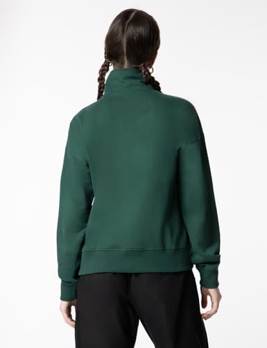 Image of FYLTR Women's Casual Stand Collar Sweatshirt with Drop Shoulder & Boxy Fit - Zip Closure | Utility Pockets | Rib Hem & Cuff | Sweatshirts for Women | Casualwear