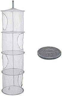 Nlmayt Hanging Mesh Storage Basket, Hanging Storage Net, 4 Tier Foldable Space Saving Toy Organizer for Wardrobe, Bathroom, Kitchen
