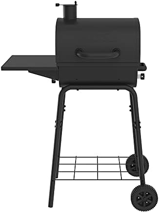 Nexgrill 17.5 Charcoal Barrel BBQ Grill with Side Shelf, Barbecue Grill, for Outdoor Cooking, Camping, Patio, Garden, Backyard, Black, 810-0063