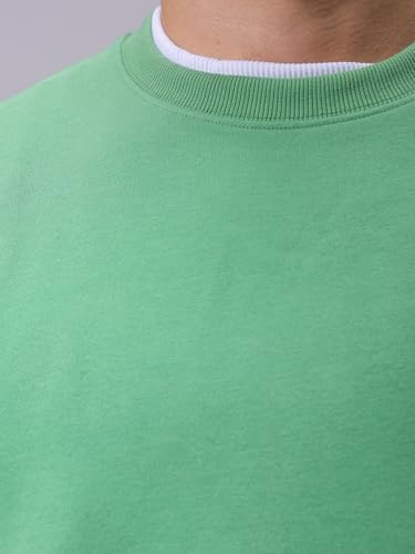 Image of The Indian Garage Co Men Oversized Solid Overhead Crewneck Sweatshirt