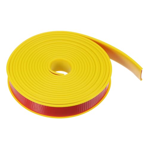 QUARKZMAN U-Form Kantenband 1-3/32 x 16.4ft (28mm x 5000mm) Selbstklebendes TPE Flexibles Furnierkantenband Kantenschutz für Möbel, Schränke, Tische, Reparatur, Gelb