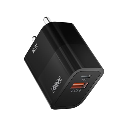 Image of GM G+ 20W Dual-Port Fast Charger | PD 3.0 + QC 3.0 + PPS | USB-C&A Dual Port | Smart Power Allocation | Advanced Protection for iPhone, Samsung, Pixel Series, Tablets,|1 Year Warranty