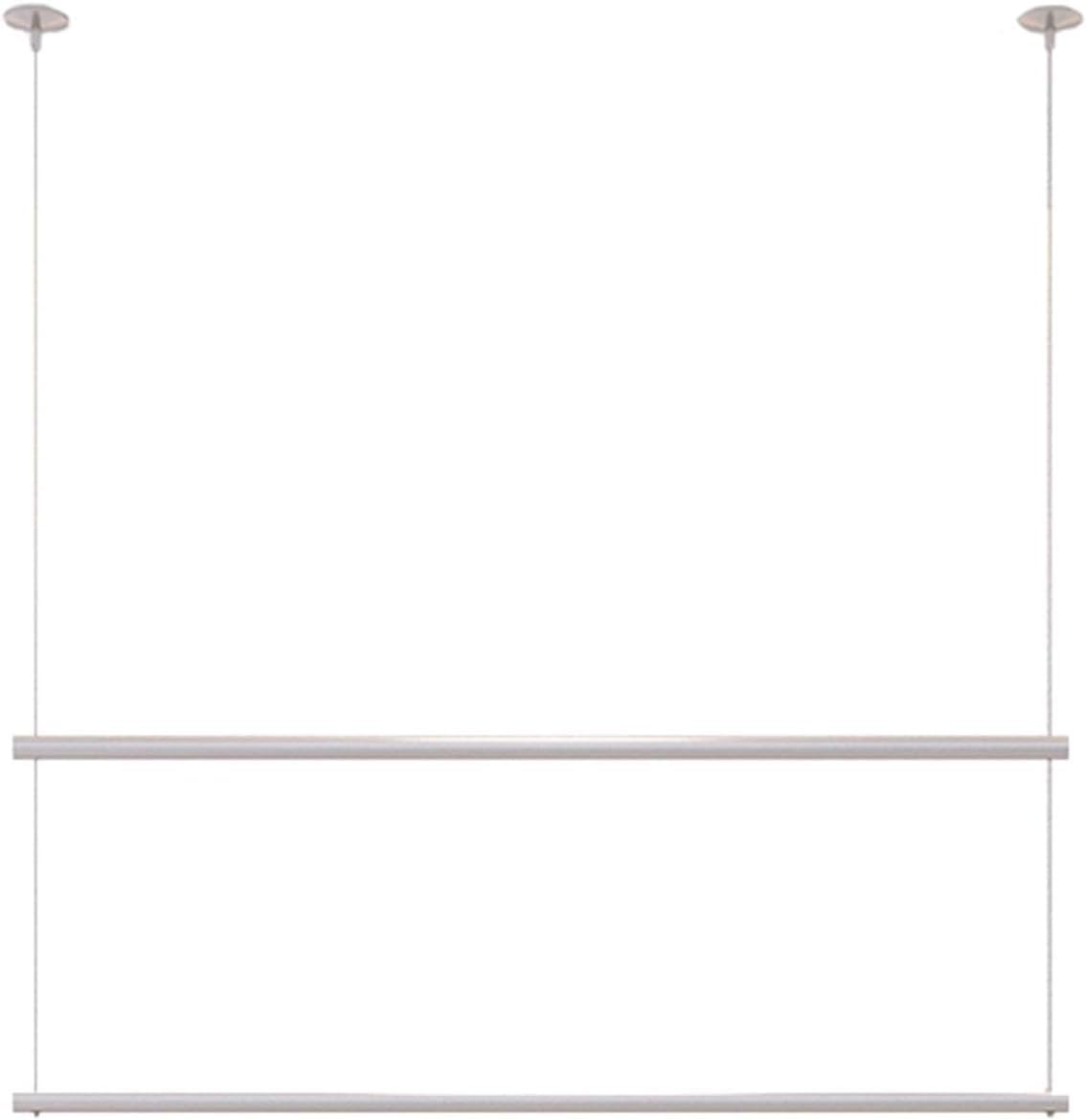 HADECOLL Clothing Store Displays And Shelves, Double Layer Ceiling Hanging Clothes Rack, Retail Clothing Display Cabinet, Commercial Display Rack, Clothes Rack