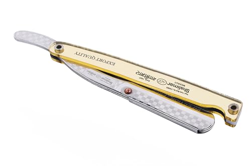 Image of Shalimar Brand Professional Barber Salon Shaving Straight Edge Razor Barber Beard Shaping Razor Plastic Handle Stainless Steel Head For Men