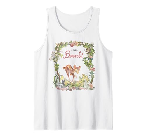 Débardeur Disney Bambi au portrait graphique fleuri de qualité