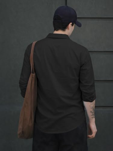 Image of Noble Monk Men's Full Sleeve Shirt | Casual Shirt for Men | Stylish Cotton Blend | Comfortable Everyday Wear | Button Down Clothing | Travel & Outdoor Apparel