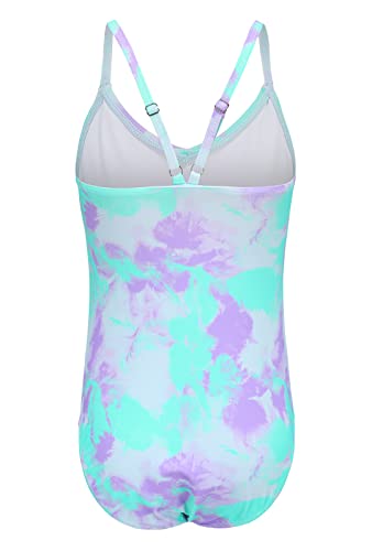 Girls One Piece Swimsuits Unicorn Ruffle Bathing Adjustable Strap Swimwear 2-14 Years2