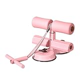 cdar Sit-up Assistant Bar with Resistance Band Abdominal Core Training Sit-up Foot Holder with Dual Suction Cups Home Gym Exercise Equipment Pink