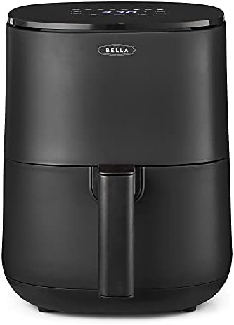 BELLA 2.9QT Touchscreen Air Fryer Oven and 5-in-1 Multicooker with Removable NonstickDishwasher Safe Crisping Tray and Basket, 1400 Watt Heating System, Matte Black