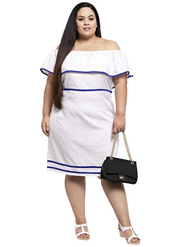 Image of Flambeur Women's Crepe A-Line Knee-Length Dress