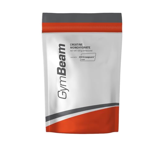 Creapure ® Creatin Monohydrat Pulver – mikronisiert, auch mit Geschmack, hochdosiert, 100% reines Kreatin Pulver, vegan – für Training & Leistungssteigerung – GymBeam (500g, Geschmacksneutral)