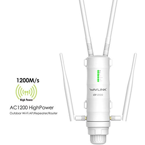 AC1200 Outdoor WiFi Long Range Extender Signal Booster in 4 High Gain Antennas