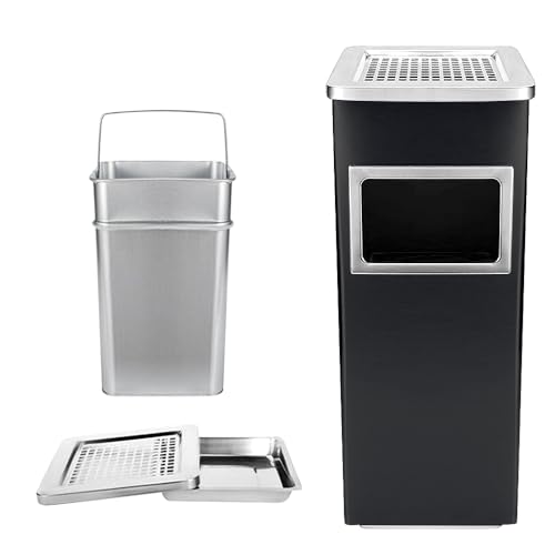 OHMG Mülleimer mit Standaschenbecher 48 l