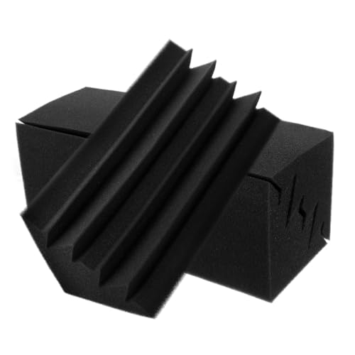 Levemolo 3pcs Bass Trap Panel Acústico de Alta Densidad para Aislamiento Sonoro en Teatros en Casa, KTVs y Estudios, Fácil de Instalar, Esquina, Retardante al Fuego Negro miniatura 1