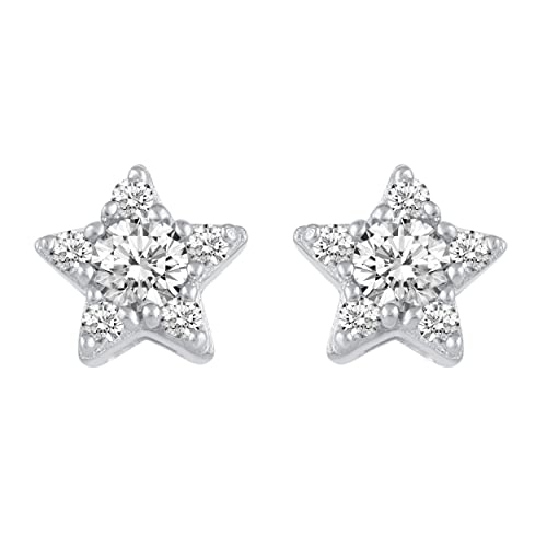1/4 Ctw Natural Diamond Stud Earrings set in 925 Sterling Silver2