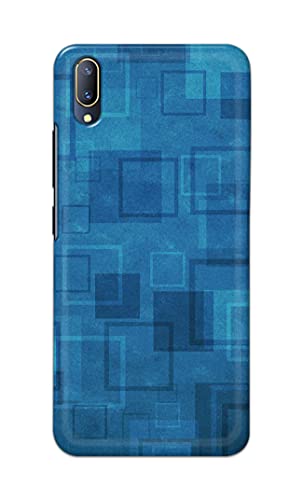 Image of Printed Hard Back Cover Case for Vivo V11 Pro Back Cover (Plain Azure Blue) -702