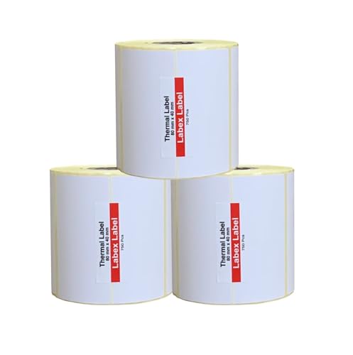 Étiquette thermique direct 80x40 mm pour impression d'expédition en rouleau