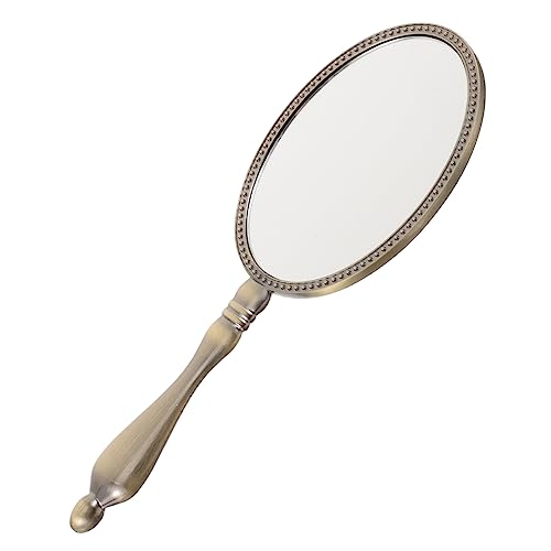 SOESFOUFU Gold Antique Mirror Compact Vintage Portable Makeup Mirror Handheld for Women